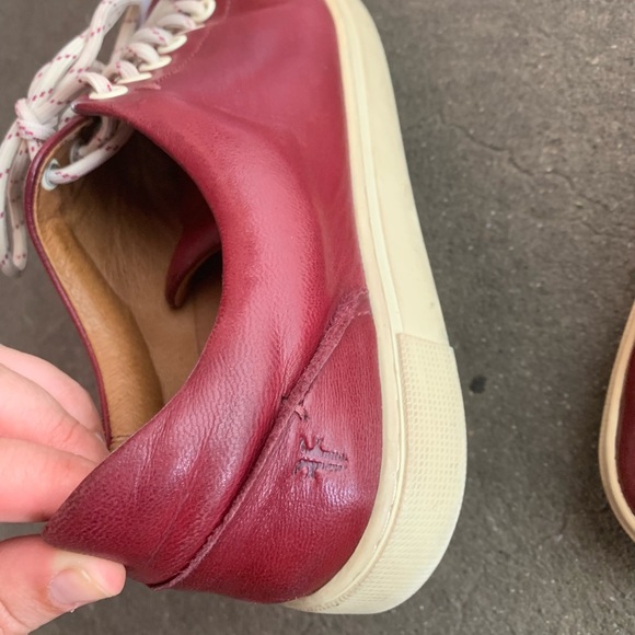Size 8 red leather Frye sneakers - Picture 5 of 6